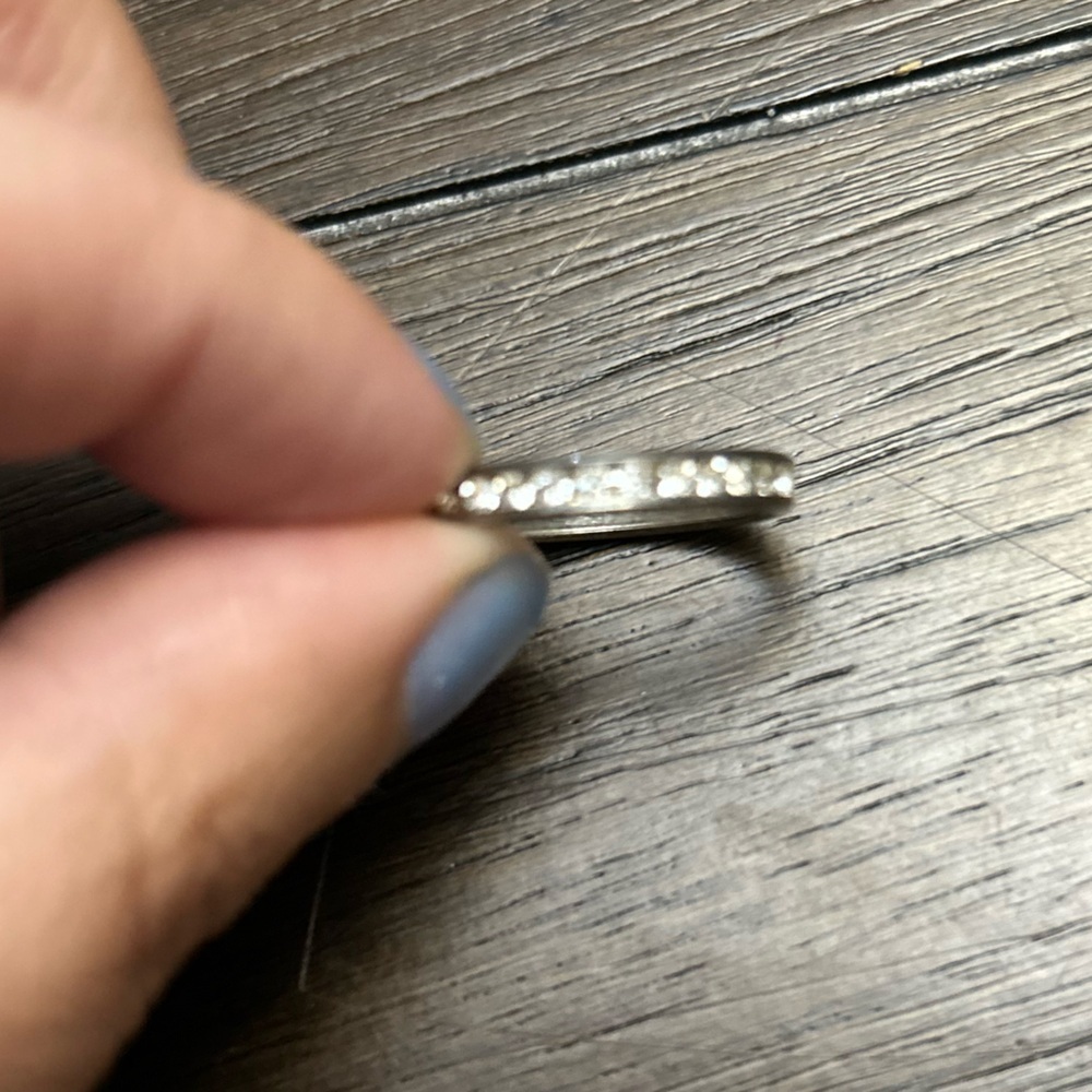 Silver Ring with Clear Stones
